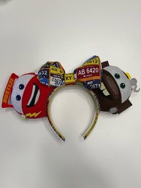 Disney CARS License Plate Pattern Ears Headband
